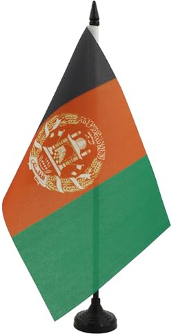 AZ FLAG Afghanistan bordsflagga 21 x 14 cm - liten afghansk kontorsflagga 14 x 21 cm