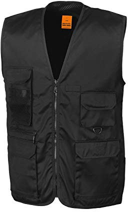 Result WORK-GUARD Herren Bodywarmer Work-Guard Safari Waistcoat Schwarz Black L
