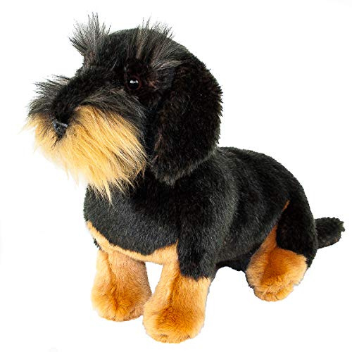 Teddys Rothenburg Kuscheltier Rauhaardackel sitzend schwarz/braun 28 cm Plüschdackel Uni-Toys
