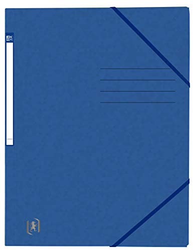 Oxford Eckspanner A4 ohne Klappen, aus Karton, blau, 10 Stück, 400116263