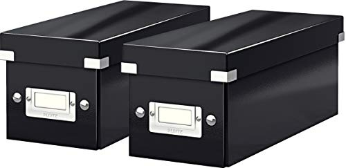 Leitz Click & Store CD Aufbewahrungsbox, Schwarz, 60410095 (Schwarz 2er Pack)
