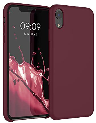 kwmobile Cover per Apple iPhone XR Custodia - Back Case per Smartphone in Silicone TPU - Protezione Gommata - rosso fulvo