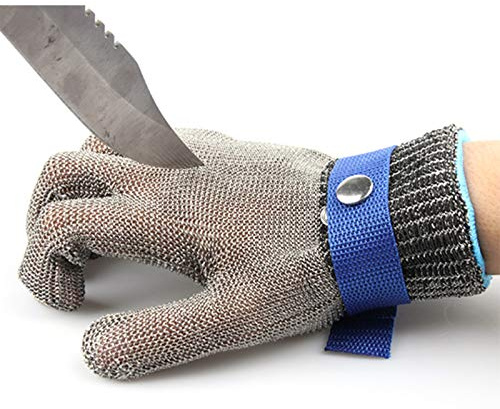 WXYZ schnittschutzhandschuhe Metall Edelstahldrahtschneideständige Handschuhe, Level 5 Schutz Hochleistungs-Sicherheitsarbeiten Handschuhe (Size : Medium)