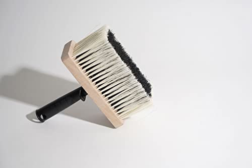 A.S. Création Deckenbürste Tapezierbürste Quast Malerbürste mit praktischem Eimerhalter - zum Tapezieren und Grundieren - braun, schwarz - 170mm x 70mm - 909006