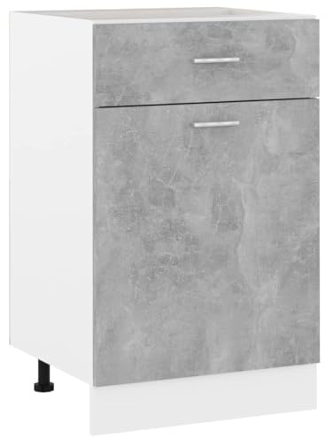 vidaXL Schubunterschrank Lyon Betongrau 50x46x81,5 cm Holzwerkstoff