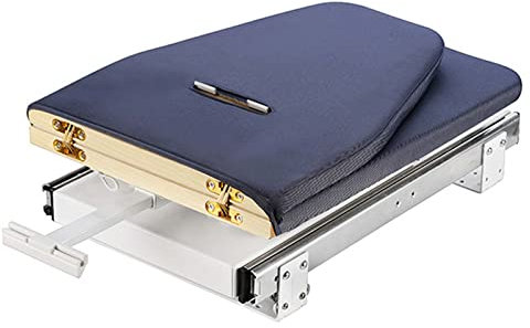 JUSHZ ASSE da Stiro Salvaspazio Tavola da Stiro Pieghevole Tavolo da Stiro con Mobile Assi da Stiro Appendiabiti da Stiro Nascosto Nell'armadietto dell'Armadio Domestico Casalingo (Grey,81x31cm)