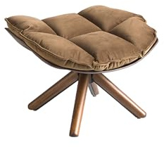 Ángel Cerdá - Ottoman de Terciopelo Marrón - Ottoman Salón con Estructura de Madera y Tapizado Acolchado - Moderno, Duradero y Funcional - 69 x 54 x 41 cm