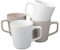 McBecdy Juego de 4 tazas de café – Taza de café grande 500 ml – Taza de cerámica mate – Juego de tazas de té – Cafetera – Apto para microondas – Mango cómodo