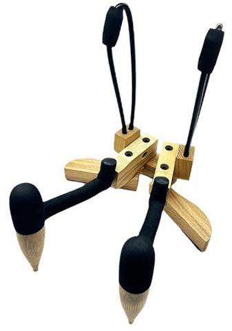 Zusammenklappbarer Holz-Ukulelenständer, Musikinstrumenten-Halter, kleiner Gitarrenbodenständer für Ukulele, Violine und Mandoline