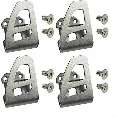 YUETTYY 4 ganchos de repuesto para cinturón con tornillo para Milwaukee 18V 2604-22CT 2604-20 2604-22, herramienta de gancho de clip de cinturón de acero inoxidable
