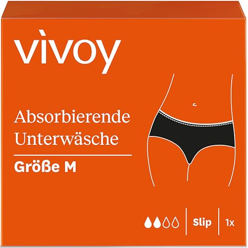 Vivoy Discreet Ropa Interior Absorbente Slip M Negra Ropa Interior Discreta Higiene Discreet Absorbente para Incontinencia Ligera Ropa Interior Lavable y Reutilizable para Mujer