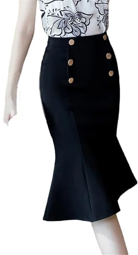 Gonna lunga da donna, abbigliamento coreano, a vita alta, sexy, invernale, per feste e matrimoni, BLA211, XS