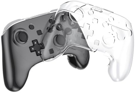 Pidynx Crystal Clear Hard Shell Case for Switch 2 PRO Controller – Scratch-Resistant, Shockproof PC Protection with Precise Button Cutouts & Non-Slip Grip