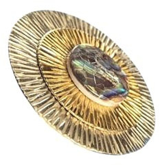 Laurelin : broche aimantée en maillechort et bronze | Sans èpingle