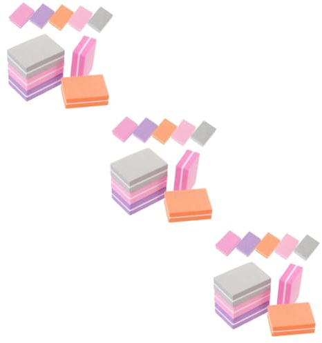 BESTYASH 3 Series Lima De Uñas Lijado Cutícula Bloquear Manicura Buffer Clavo Herramientas De Uñas Para Mujeres Pulidor De Uñas Bloque De Tampón De Uñas Esponja 100 Piezas*3