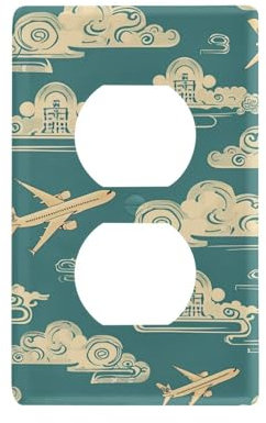 Cubiertas decorativas para enchufes eléctricos, interruptor de luz único, tapa para interruptor de luz, tomas dúplex, 4.53 x 2.75 pulgadas