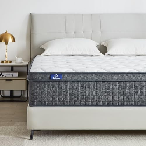 SuiLong Matelas 180x200 26 cm Épaisseur Matelas à Ressorts Ensachés,Hybride Mousse à Mémoire de Forme,7 Zone Parfait Soutien Confort, Dureté Moyenne H3 H4 Durable Certifié Oeko-Tex