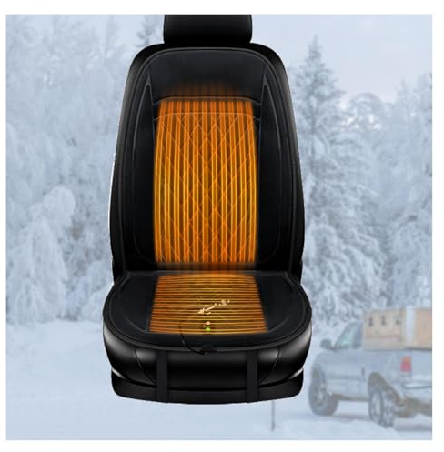 Scalda Sedile Auto, 12v/24v, 45 °C-65°C Chauffage Rapide Coprisedili Riscaldati Compatibile con Airbag Laterale,black-Driver