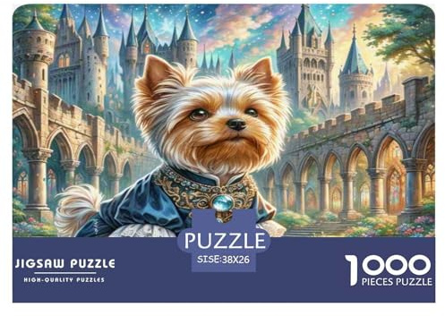 Yorkshire Terrier Puzzle 1000Pc Jigsaw Adults Kids Puzzles Challenging And Brainteasing Creativity & Gift Giving Perfect for Relaxation 1000pcs 38x26cm/1000pcs