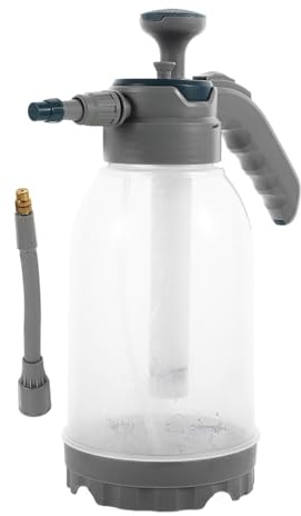 Hohopeti Arrosoir de Jardin Rechargeable 1 Litre avec Brumisateur Fin Tige Pivotante 17 CM Grise Flacon Pulvérisateur Manuel Transparent pour Plantes en Pot et Usage Intérieur