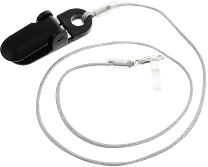 GALPADA Hörgeräte Halteband aus Silikon und Nylon Anti Verlust Schutzband dem Ohr Hörhilfen Verstellbares Halteband für Senioren und Erwachsene Nackenschutz mit Clip Schwarz
