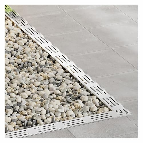 ZXCASDF Scarico in Acciaio Inox a Canale Stretto，Canaletta Scolo Acqua Piovana Robusto Canale di Drenaggio，Piccolo canaletta scolo Acqua piovana Acciaio Inox 304(H8*W7CM/H3.15*W2.75IN)