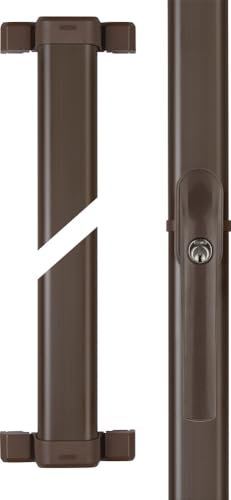 ABUS Fenster-Zusatzsicherung FOS550 AL0125 - Stangenschloss mit Druckzylinder, gleichschließend - ABUS-Sicherheitslevel 10 - 31792 - Braun