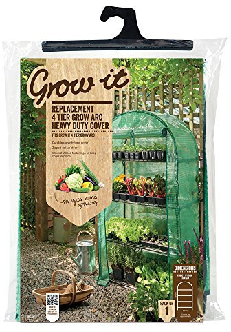 Grow It 08948 45 x 80 x 160 cm Replacement 4-Tier Grow Arc Heavy Duty Cover - Green