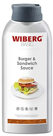 WIBERG Burger & Sandwich Sauce – Fruchtig-würzige Gourmet-Sauce mit Tomaten-Paprika-Note – perfekt für Burger, Sandwiches & Pommes, 750 ml