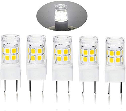 T4 JCD Bi-Pin WB36X10213 Microwave Light Bulbs G8 120V 20W Bulb | jbm7195 Replacement Bulb for Halogen GE Oven Parts WB08X10057 WB08X10051 (Pack of 5 | Daylight White)