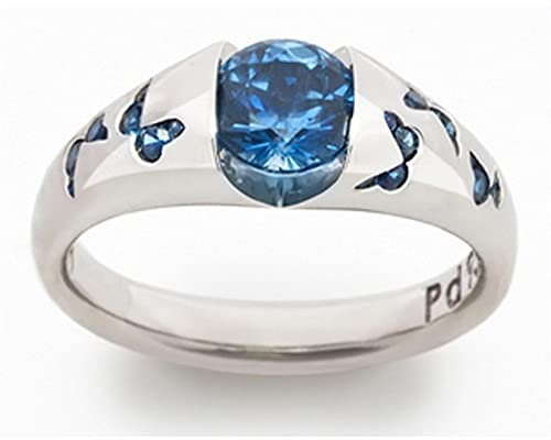 PAIHUIART Ring Ringe Damen Bijouterie Frauen Schmuck Ringe Schmetterling Zirkonia Inlay Einfache Ringe Hochzeit Verlobung Modeschmuck Accessoires 7 Blau