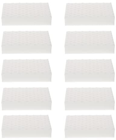 Cabilock 10 Piezas Bloque De Esponja De Alta Densidad Estropajo De Cocina Plato Limpiador De Esponja Blanca Fregadora De Limpieza De Coches Ollas y Sartenes