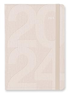 Letts Block Terminplaner 2024, A6 Tag pro Seite, sandfarben
