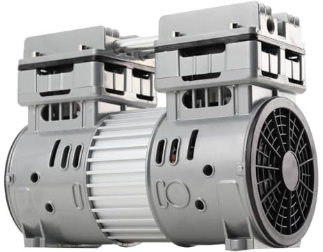 compresor de aire de 750 W/1 HP, sin aceite, 8 bar, 145 l/min, 65 dB, silencioso con almohadilla amortiguadora para los pies