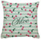 Getagift Personalised Fruits Patterns theme, Initial with Name, Alphabet Cushion, Home Décor, Linen Throw Pillow/Cushion. (Cherries, Linen Cushion Cover)