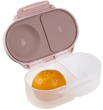 b.box Fiambrera Infantil con Compartimentos | Bento Box Infantil Mini con 2 Compartimentos Herméticos | Caja de Almuerzo y Picoteo para Niños | Cabe 1 Fruta Entera | Sin BPA