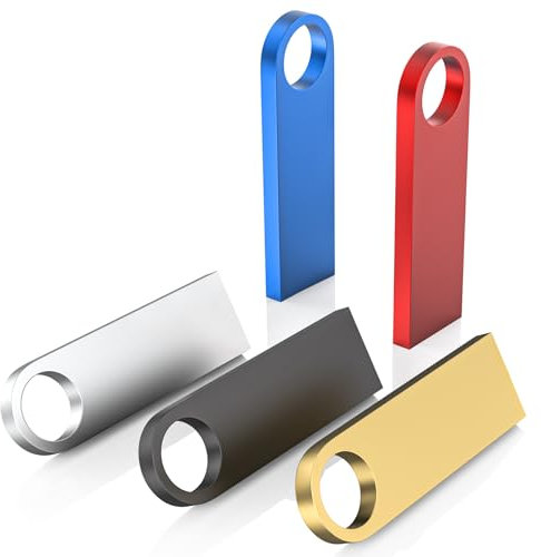 ABLAZE Lot de 5 Clé USB 8 Go Mini Métal 8 Go Cle USB étanches Multicolore pour Ordinateur Portable, Ordinateur, TV, Voiture (8G, 5 Multicolores)