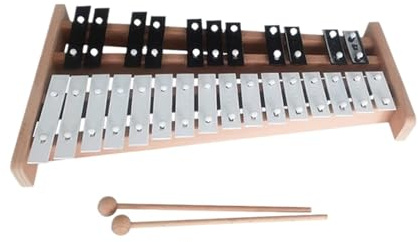 XPJYUA Xilofon xylofon 27 noter, handklocka, färgglad slagverk, musikalisk (färg 1)
