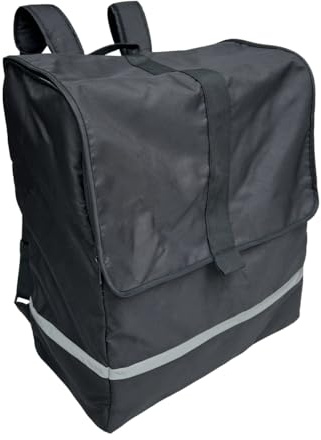 Borsa da viaggio pieghevole per passeggino compatibile con passeggini della serie Cybex (come Libelle, Coya, Beezy) - Dimensioni grandi e piccole - Tessuto resistente, Nero , Large Size (46*26*55CM
