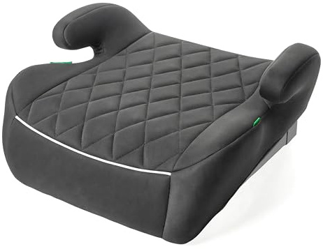 LST Kindersitzerhöhung i-Size ECE R129 geprüft Sitzschale Kindersitz Booster 125-150cm 15-36kg – HDPE Kunststoff, ergonomische Armlehnen, Auto Sitzerhöhung Kinder, Gruppe 2&3 (Anthrazit, ohne ISOFIX)