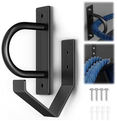 Soporte de Pared para Cuerda de Batalla, Kit de Anclaje de Pared con Cuerda de Combate con Gancho de Muro y Accesorios de Instalación para Sistemas de Entrenamiento de Fuerza, Sacos de Boxeo