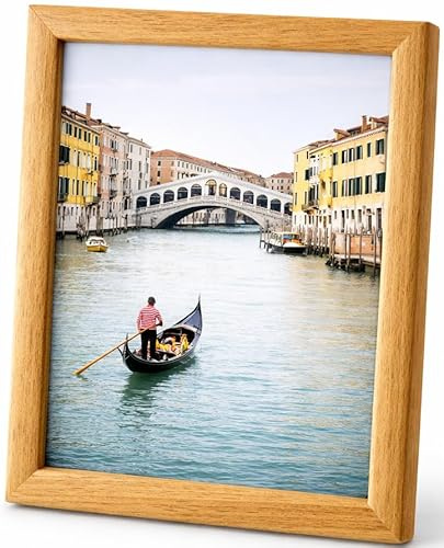 Abio Bilderrahmen Holz Acrylglas Fotorahmen Frame Posterrahmen für Fotos Bilder Poster Rustikal Vintage Retro Eko (Natur, A3 29,7x42cm)
