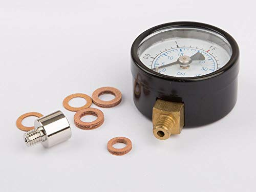 01528 - Wilesco ET - Manometer mit Anschluß unten M 6, D=30 mm, inkl. Adapterstück 0152