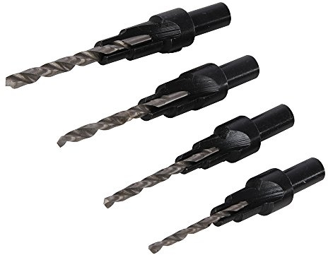 Silverline Tools 792085 Brocas piloto Avellanadoras, Caja de 4
