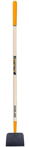 True Temper 2683200 7 in. Forged Sidewalk and Ice Scraper with 48 in. Hardwood Handle with Cushion Grip, 7-Inch, Black/Gray