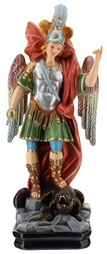Holyart Staty, ärkeängel Michael med svärd, 45 cm, syntetisk harts, färgad kantad