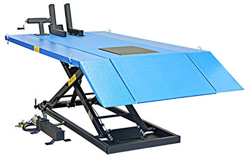 Pro-Lift-Montagetechnik Motorrad Scherenhebebühne Sonderbreite: 1220mm Antrieb: Pneumatik + Fußpumpe 675kg Höhe 840mm Bühne Scherenbühne