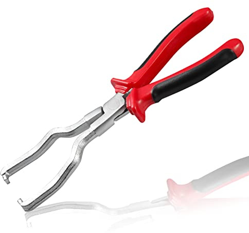 LEONTOOL Kraftstoffleitungszange, Kraftstoffleitungsclip, Entfernungszange mit TPR-Griffen, Benzinclip, Rohr, Schlauchentriegelung, Entfernungswerkzeug für Auto-Wartung (22,9 cm)