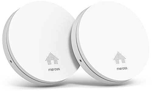 Meross Smoke Alarm 2 Pack, Fire Alarm Smoke Detector 10-Year Battery with Large Silence Button Conforms to EN14604 Standard