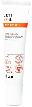 LETI AT4 Augenlid Gel – Die Sofort-Pflege bei trockener oder gereizter Augenpartie, lindert Juckreiz und reduziert Schwellungen um das Auge, feuchtigkeitsspendend, auch bei Lidekzemen, 15 ml